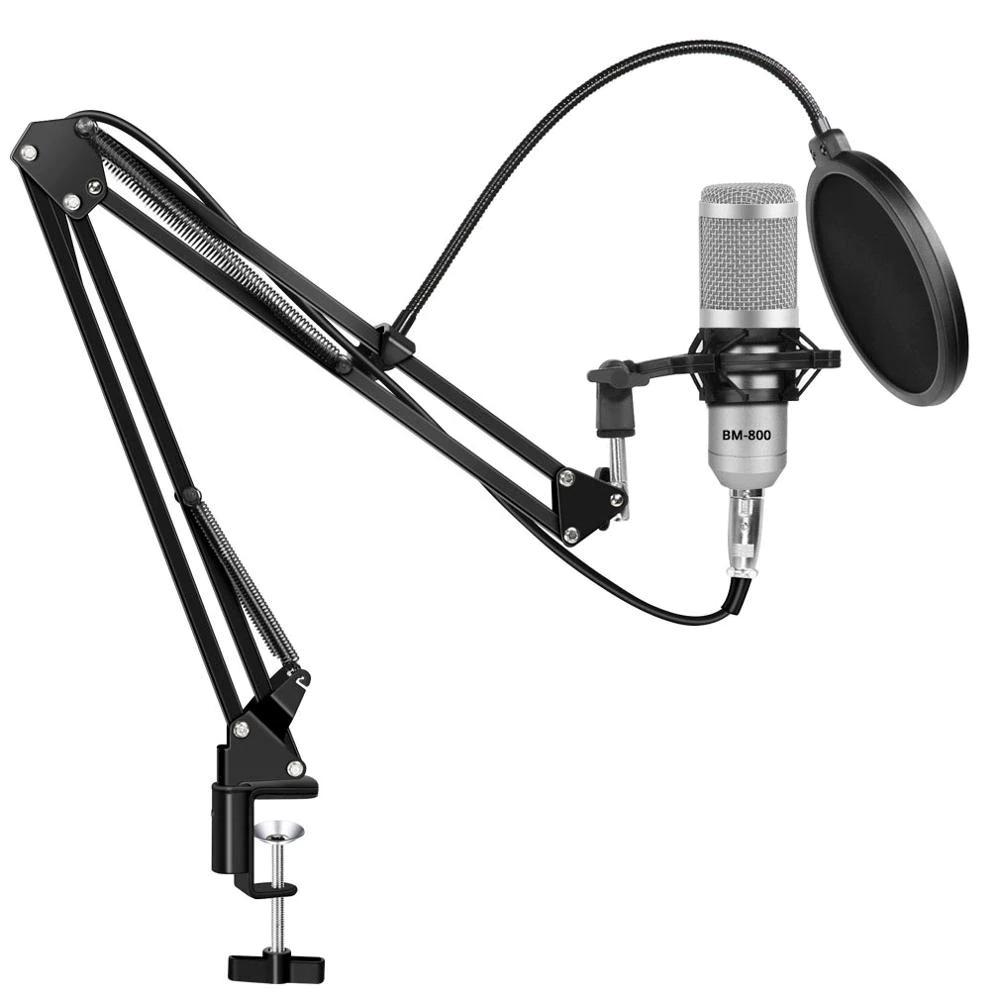 pied de perche de microphone Microphone à Condensateur Kit BM-800 Micro  Studio